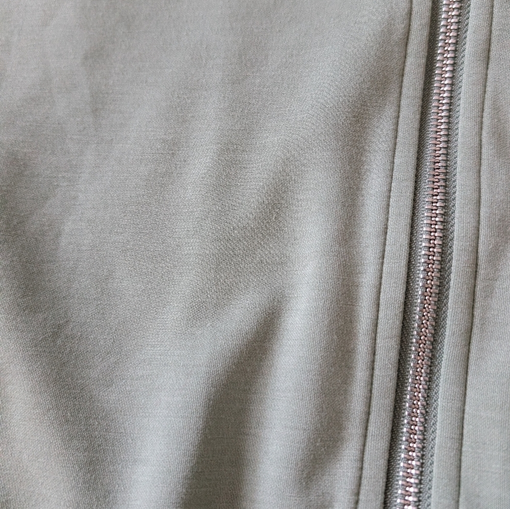 Sage Green 2 Piece Tracksuit Lounge Set Full Zip  Jacket Wide Leg Pants Large - Picture 11 of 16
